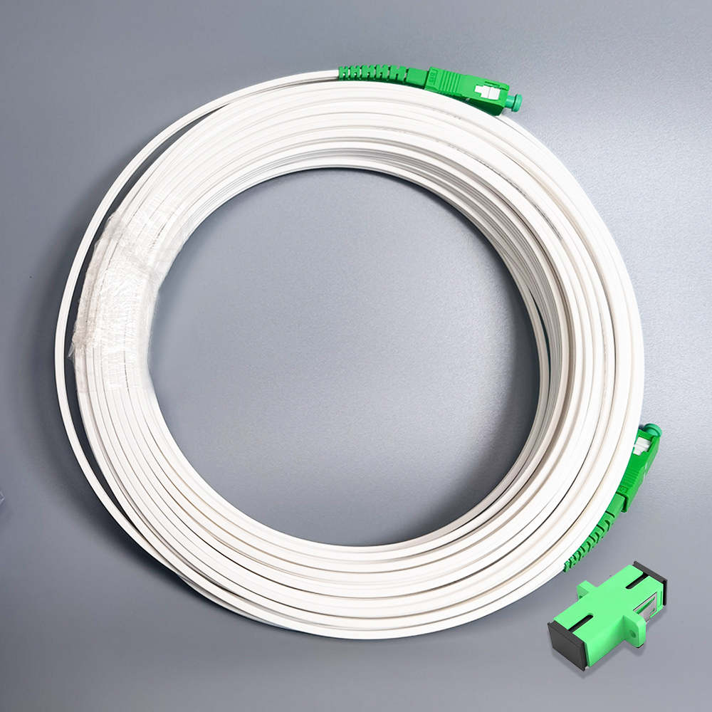 Cable de caída de fibra G657A2 LSZH Cable Fibra Óptica FTTH Cable de conexión de fibra óptica SC/APC-SC/APC Cable de extensión monomodo 20M/30M