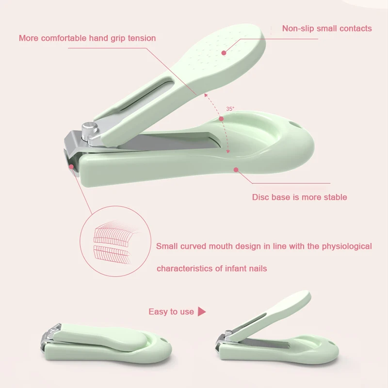 Tesoura de unhas para bebês, conjunto de ferramentas para cuidados com as unhas, seguro, portátil, cortador de unhas, pinça, com caixa, kit de manicure para crianças