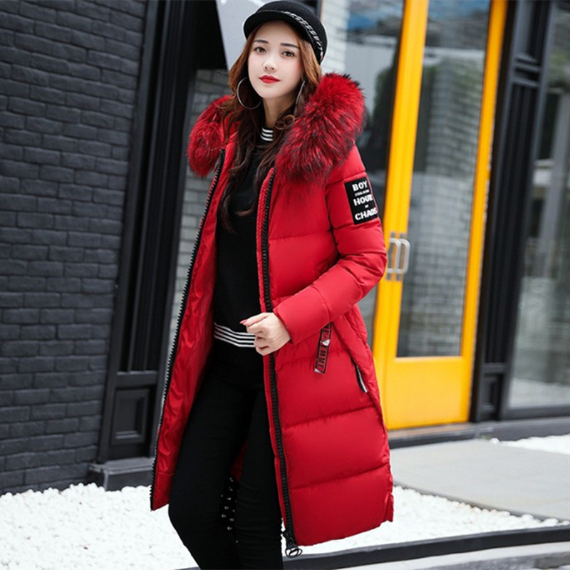 Frauen Parkas Mit Kapuze Langarm Pelz Kragen Solide Dicke Midi Parka Zipper Taschen Casual Warme Mantel Oberbekleidung Winter 2024
