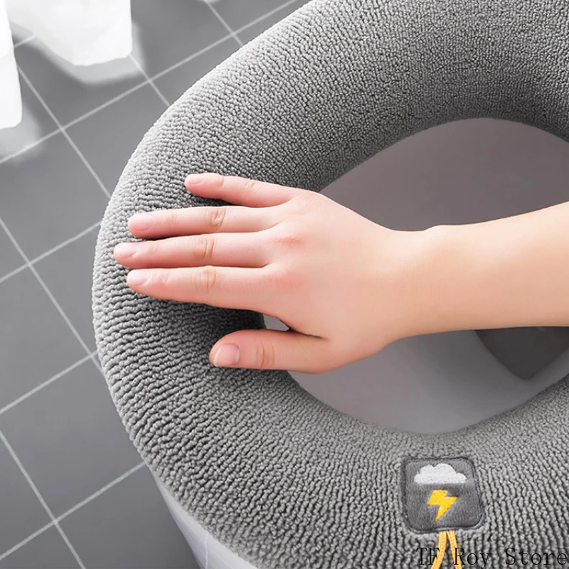 Soft WARM Toilet Pad เบาะจับล้างทําความสะอาดได้ฤดูหนาวหนาห้องน้ําฝาครอบที่นั่งห้องน้ํา Nearestool อุ่นอุปกรณ์เสริม