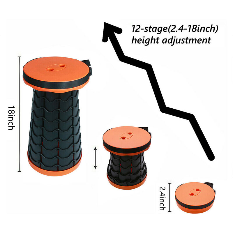 Tabouret rond rétractable, mobilier d'extérieur Portable, pliable, pour Camping, pêche, voyage