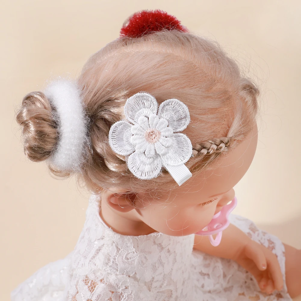 1/2/5 Uds Ins Margarita flor pinzas para el cabello horquillas para niña para niños encaje blanco Barette princesa ganchos accesorios infantiles coreanos