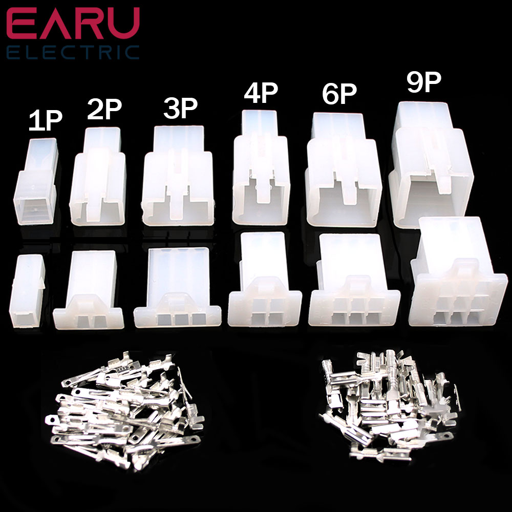 10/20 Bộ 2.8Mm 2/3/4/6/9 Pin Ô Tô 2.8 Điện Đầu Nối Dây Nam dây Cáp Nhà Ga Cắm Bộ Dụng Cụ Xe Máy Ebike Xe Ô Tô