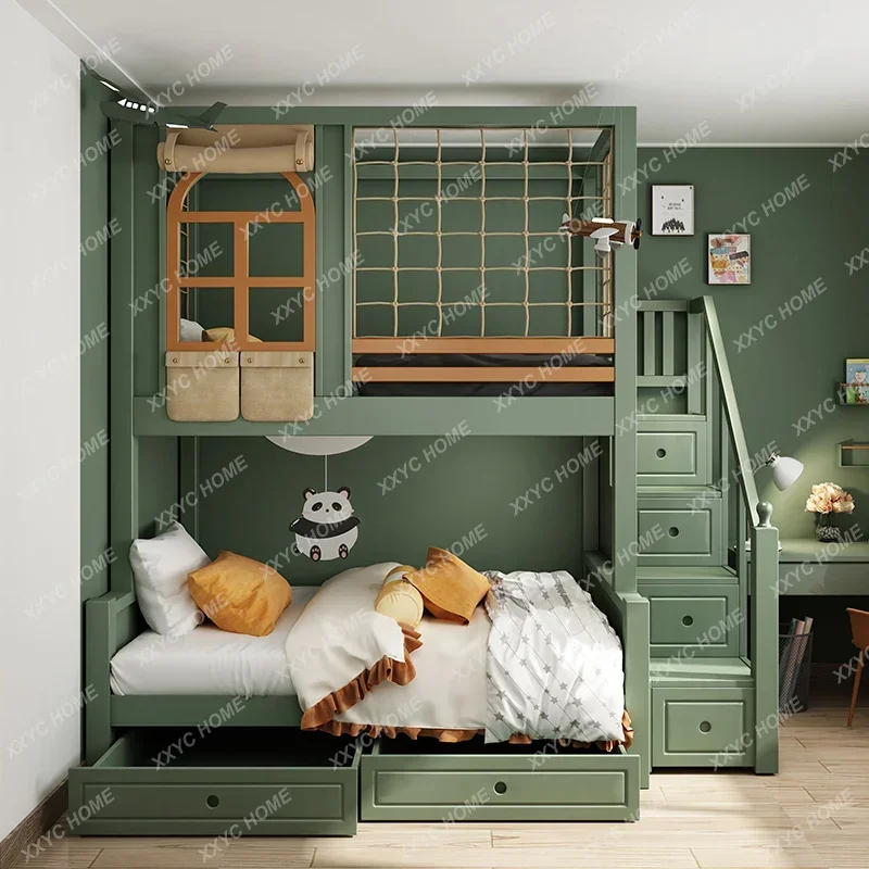 Double Storage Space Children Beds Loft Foldable Bunk Slide Children Beds Design Mueble Infantil Bedroom Furniture