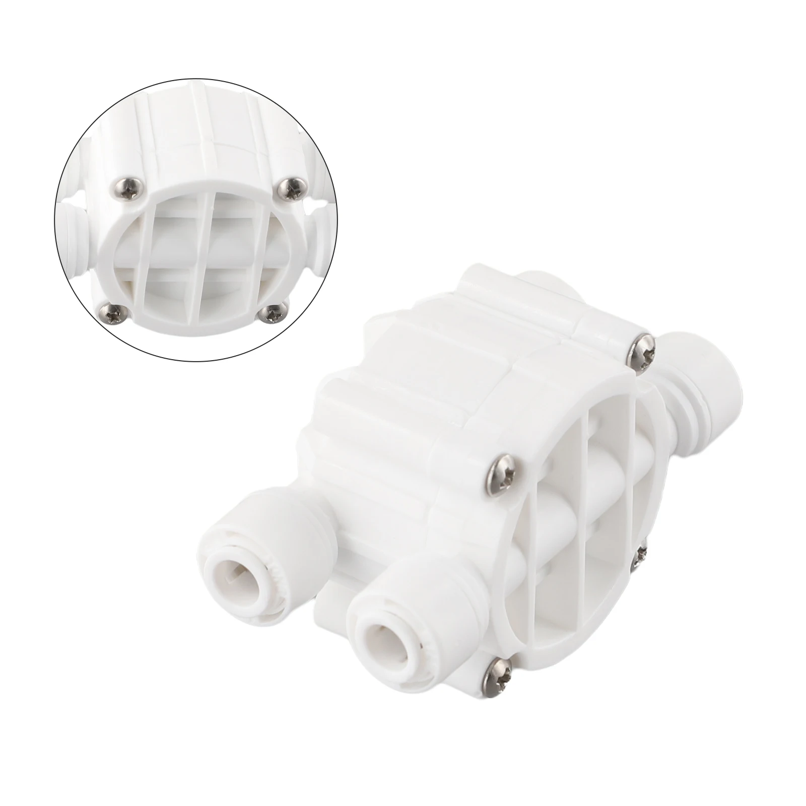 4 Way RO Auto Shut-Off Valve Switch 1/4" Water Purifier Reverse Osmosis Straight Drink Machines Quick Connect Fitting