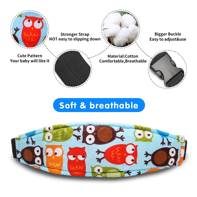 Suporte de cabeça de bebê para assento de carro, tiras de cabeça para crianças pequenas, alívio de pescoço infantil, alça de encosto de cabeça para carrinho