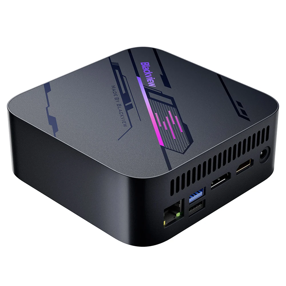 Blackview MP100 Mini PC, AMD Ryzen 7 5700U 8 rdzeni Max 4,3 GHz, 32 GB RAM 1 TB SSD, DP + HDMI + potrójny wyświetlacz 4K typu C, WiFi 6 BT 5.2