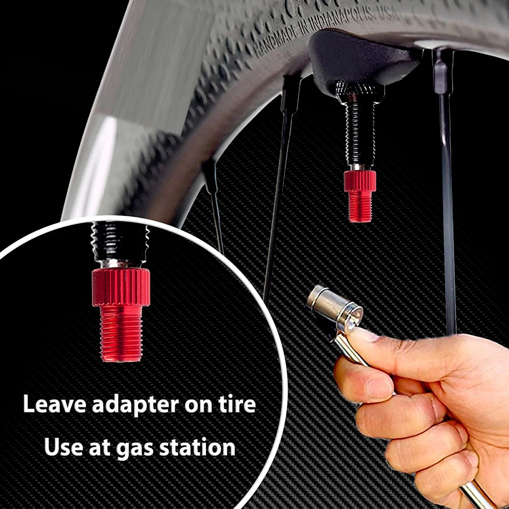 Adaptador de válvula presta para schrader, 4 unidades, francês/reino unido para os eua, inflar pneus com bomba padrão ou compressor de ar, acessório de bicicleta