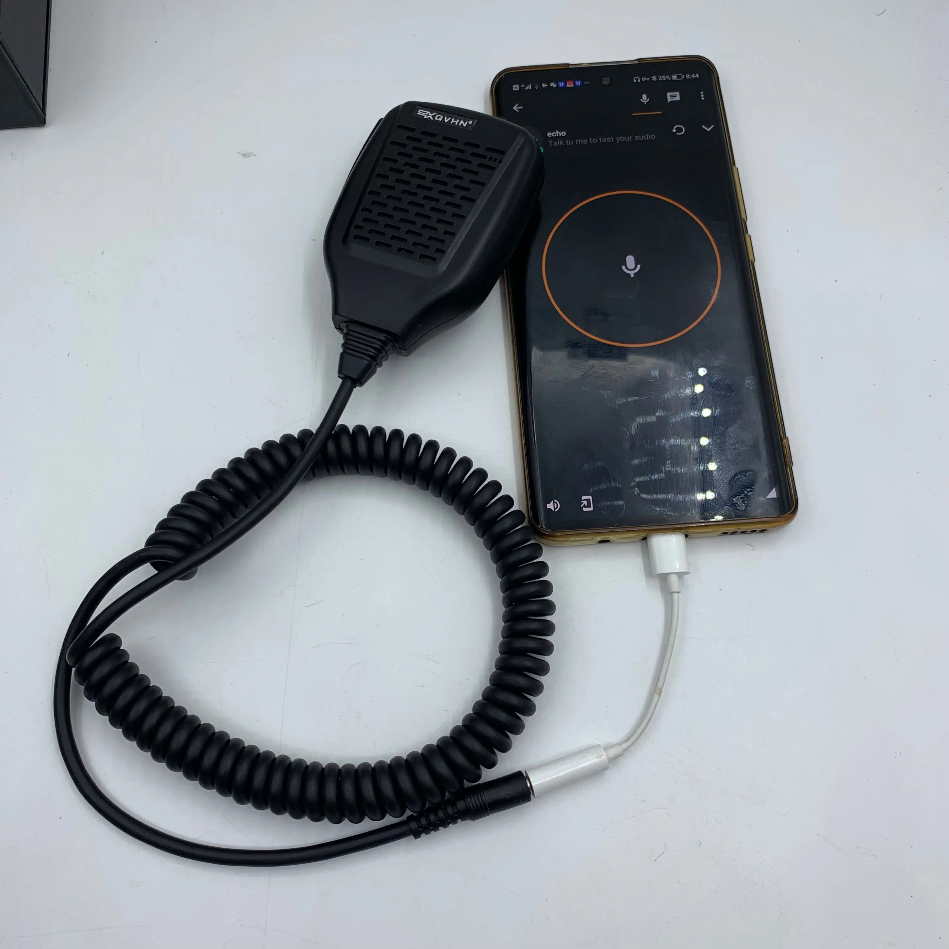Micrófono de altavoz de mano y hombro PTT con conector Jack de 3,5 mm para radio zello