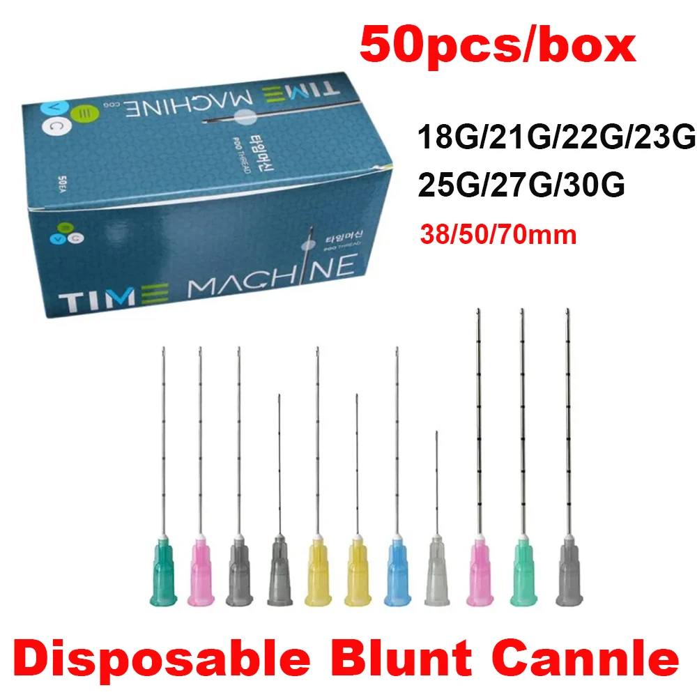 18G/21G/22G/23G/25G/27G/30G 50mm 70mm Einweg Blunt-tip Cannula Micro Body Piercing Tattoo Nadeln Cannula Spritze Füllstoff