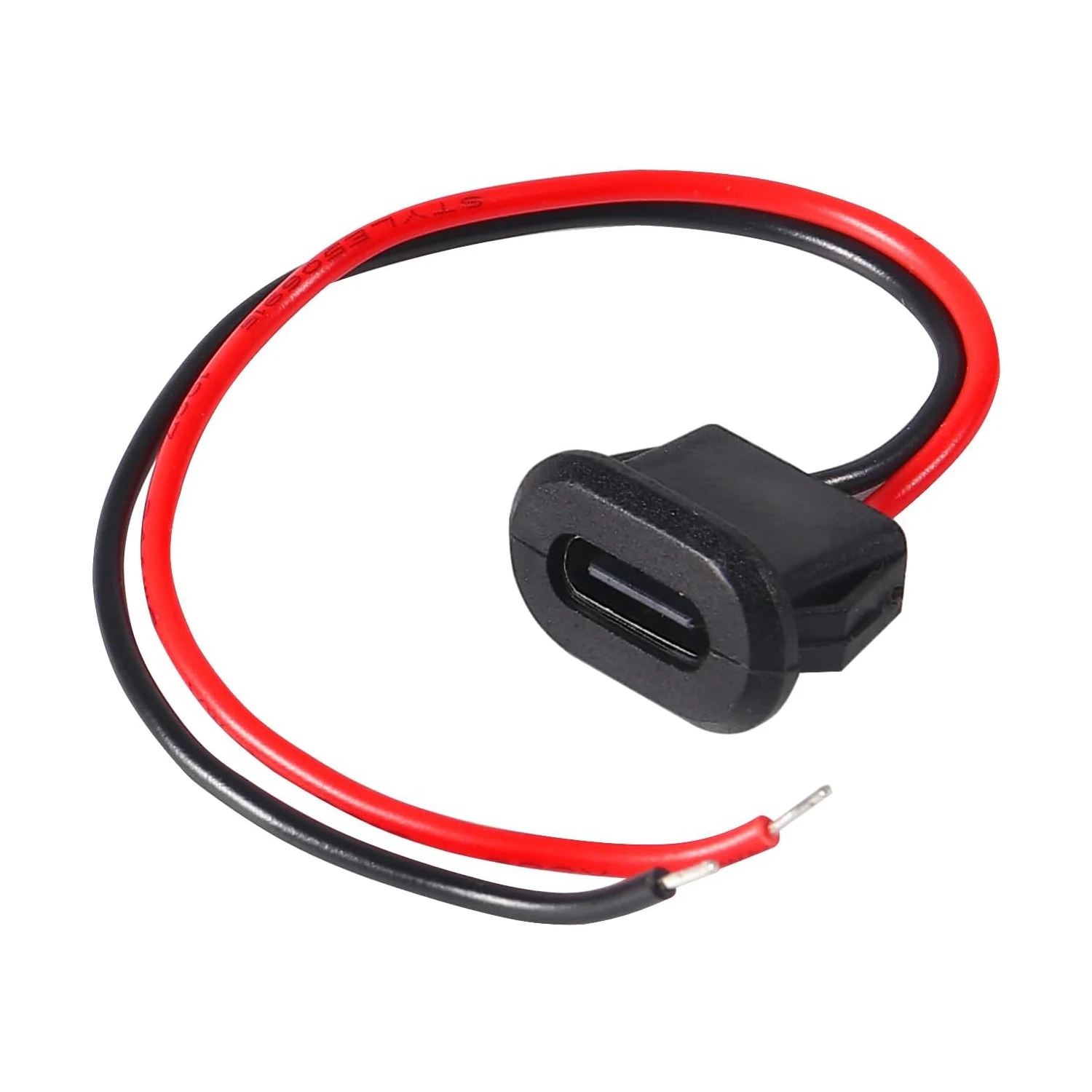 5/10pcs Type-C หญิงแชสซีเชื่อมต่อ USB C หญิงแชสซีโดยตรง CRIMP JACK หญิงชาร์จพอร์ต EXTENSION สายไฟ