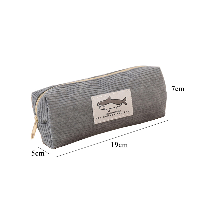 コーデュロイ鉛筆ケース韓国文具鉛筆ポーチ Estuche アブラソコムツサメペンケース学用品 Trousse Scolaire 鉛筆ケース