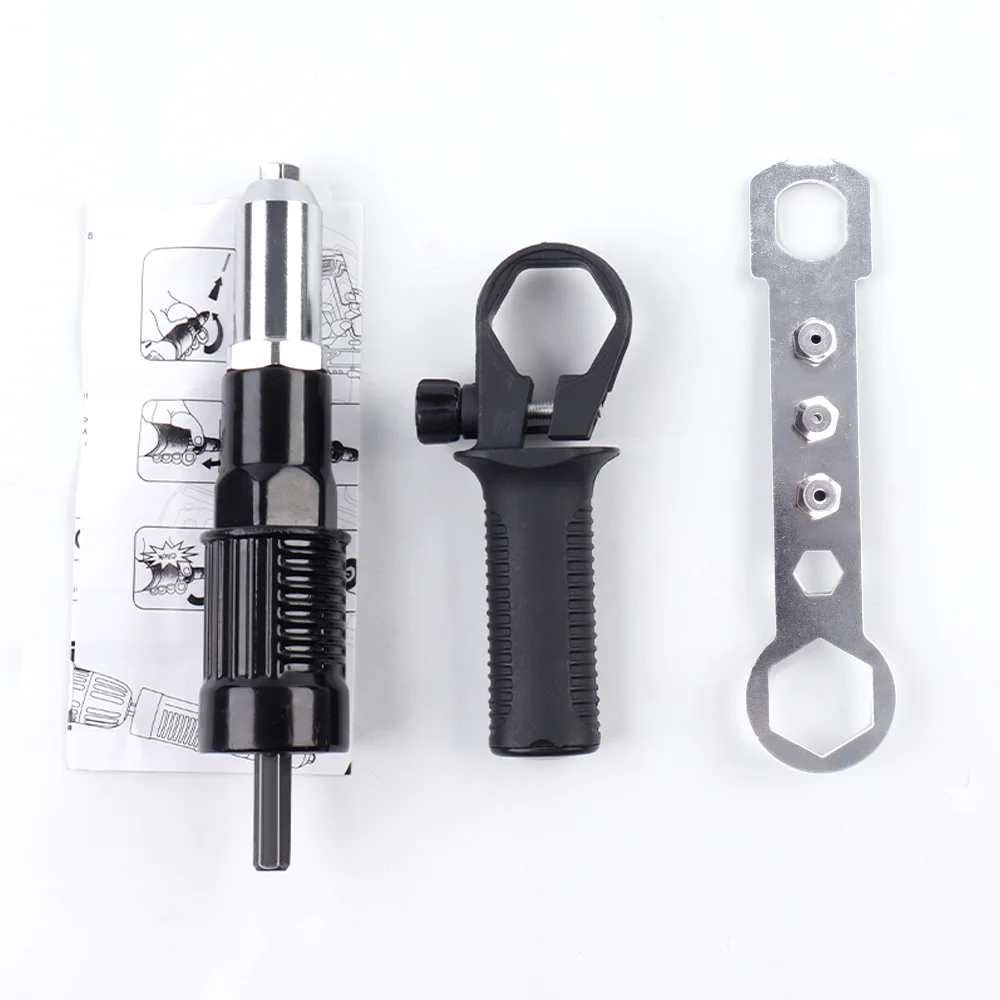 Adapter do pistoletu elektrycznego, głowica konwersyjna 2,4-4,8 mm do bezprzewodowych narzędzi do nitowania, idealny do projektów DIY, narzędzie do pistoletu nitowego z trzonkiem sześciokątnym