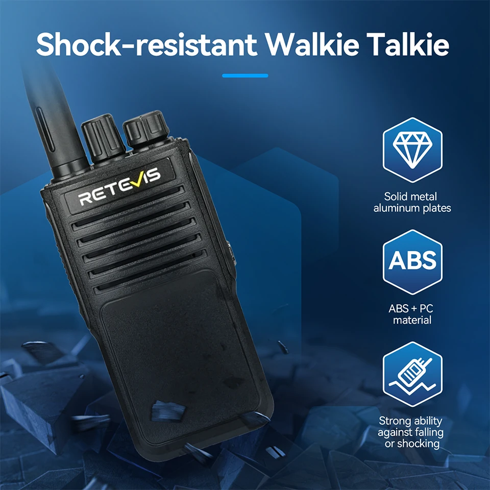 Retevis P62 Walkie Talkie 10W Powerful IP68 Waterproof Walkie-talkies Long Range Dual Band Two Way Radio Transceiver VHF UHF