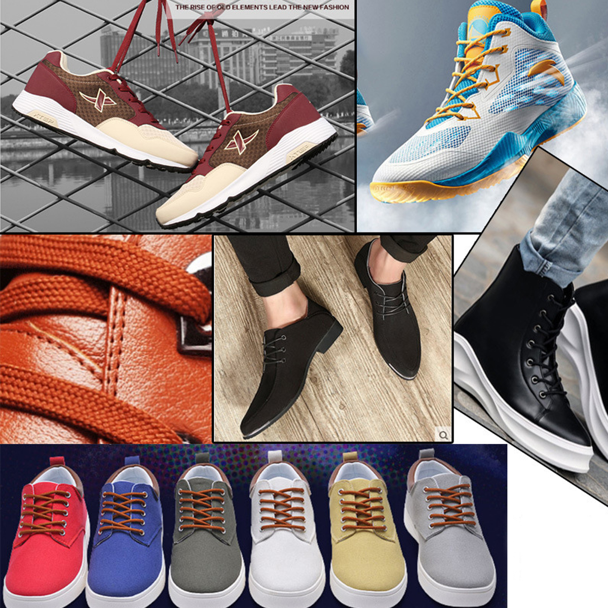 1 Pair Waxed Shoelaces Leather Waterproof Flat Shoe Laces Unisex Boots Shoelace length 80CM 100CM 120CM 140CM 160CM