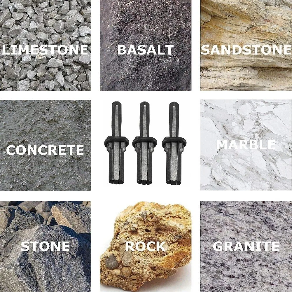 5/10Pcs Wedge and Feather Shims Heavy Duty Stone Splitting Tools for Concrete Rock Stone Splitter Marble Granite Hand Tools
