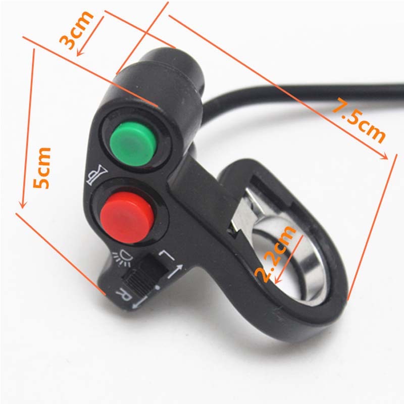 Motorcycle Scooter Electric Bike 7/8" Handlebar Horn Turn Signals Lights Controller Switch Modified Parts Handlebar Switch