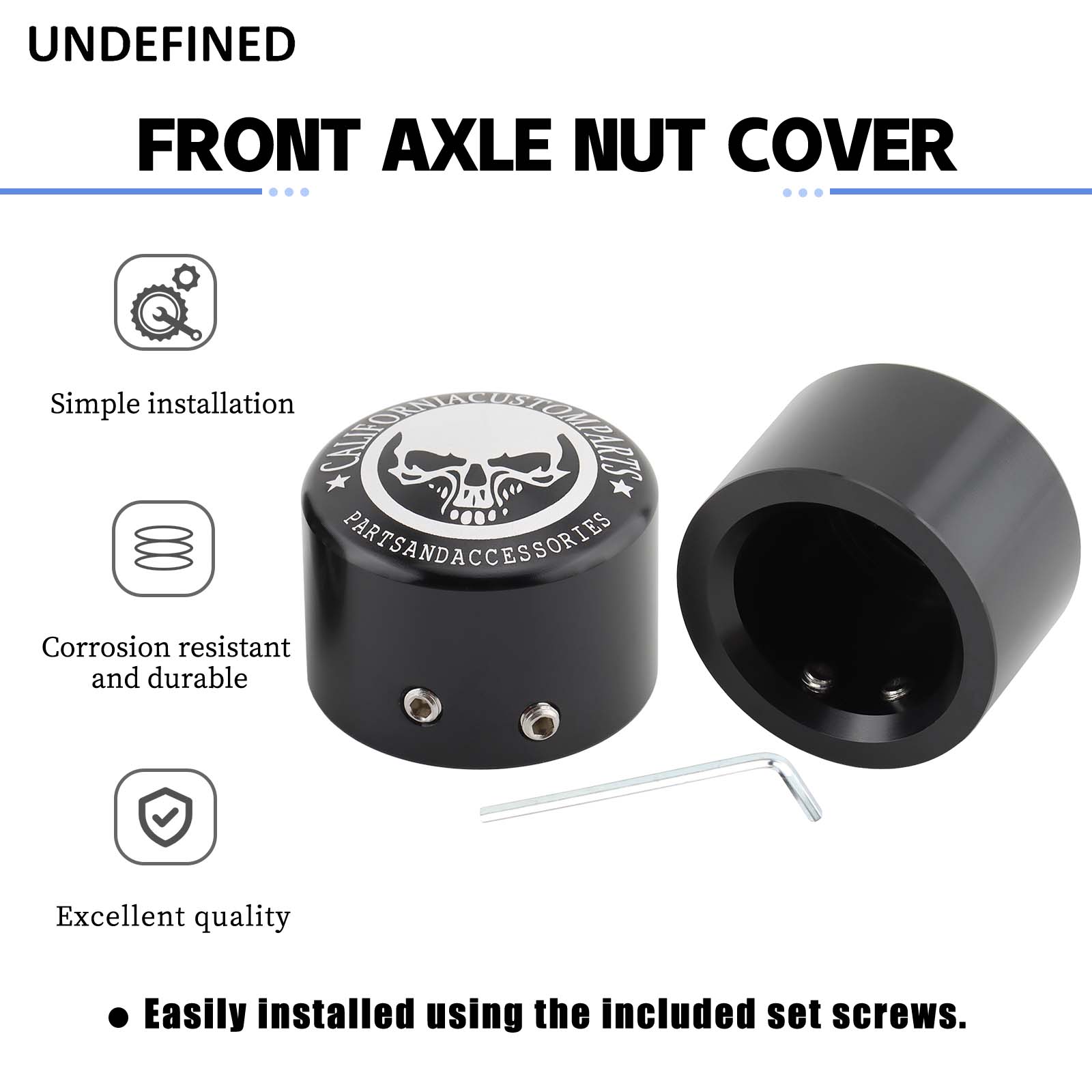 オートバイスカルフロントアクスルナットカバーキャップハーレースポーツスター XL ソフテイルツーリングロードストリートグライドダイナストリートファットボブに適合