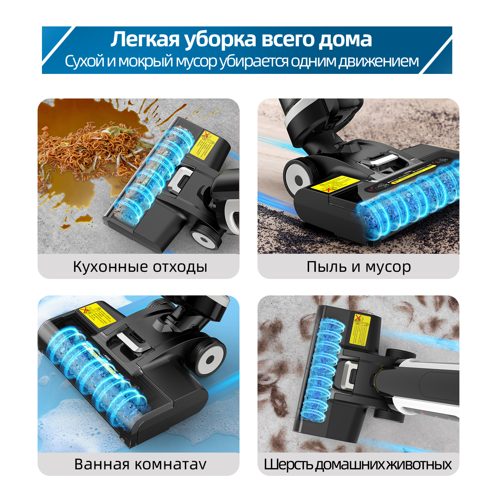 Redkey W12 SE Wireless Wet Dry Vacuum Cleaner Multi-Surface Smart Cordless Mop Floor Washer Handheld Household Self-Cleaning