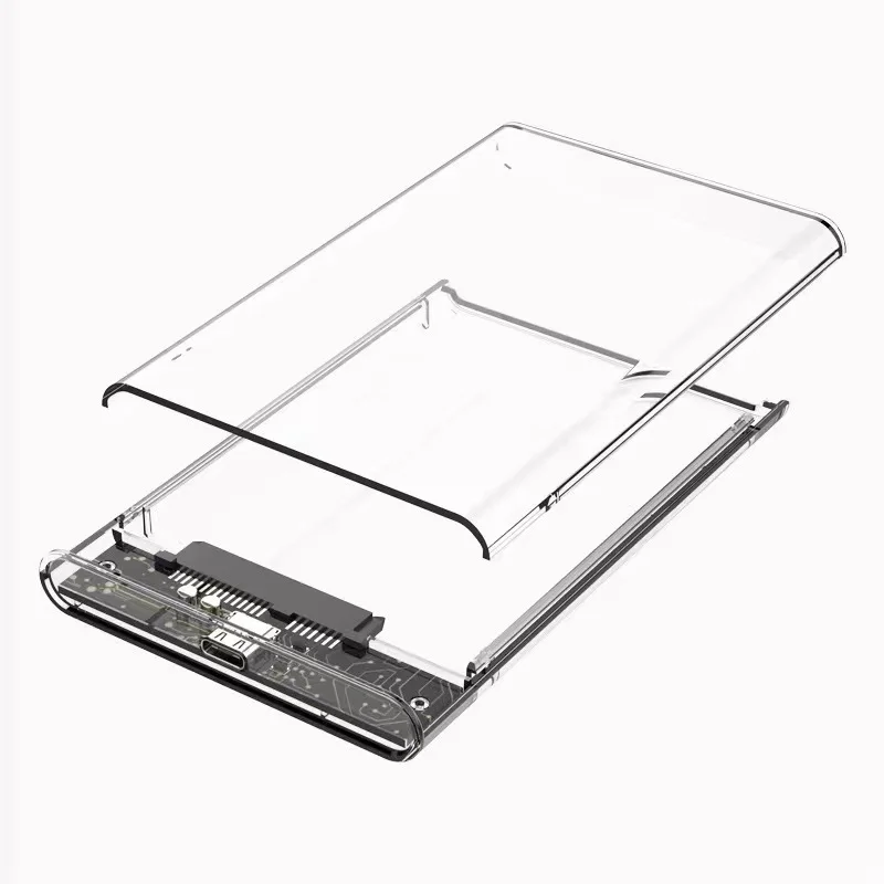 2.5-Inch SATA HDD/SSD Enclosure with Transparent Design, Universal USB 2.0 External Conversion Kit