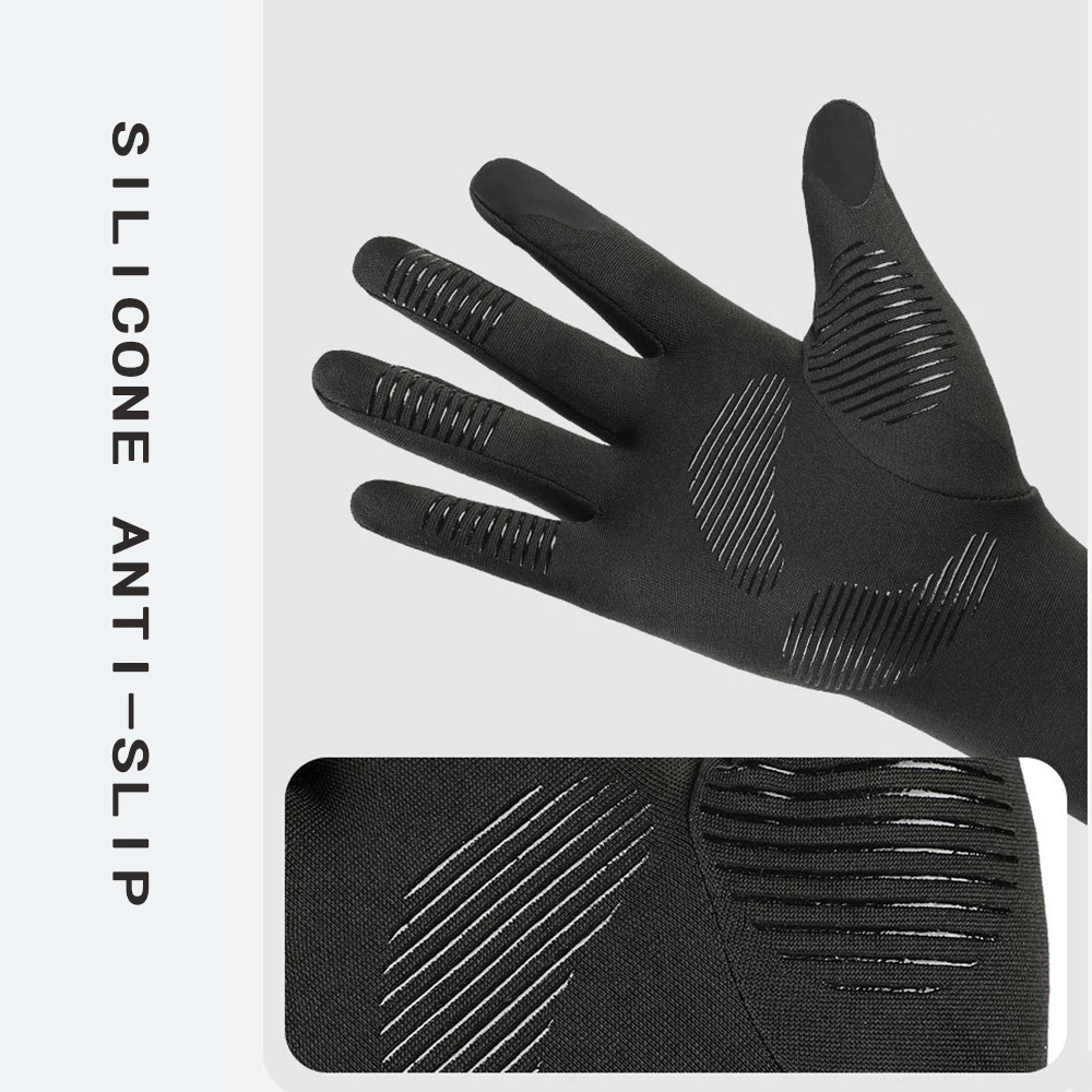 ถุงมือสกี Liners ถุงมือหน้าจอสัมผัสที่อบอุ่นความร้อน เหมาะสําหรับผู้ชายและผู้หญิงขี่จักรยานและวิ่งถุงมือฤดูหนาวบางและน้ําหนักเบา