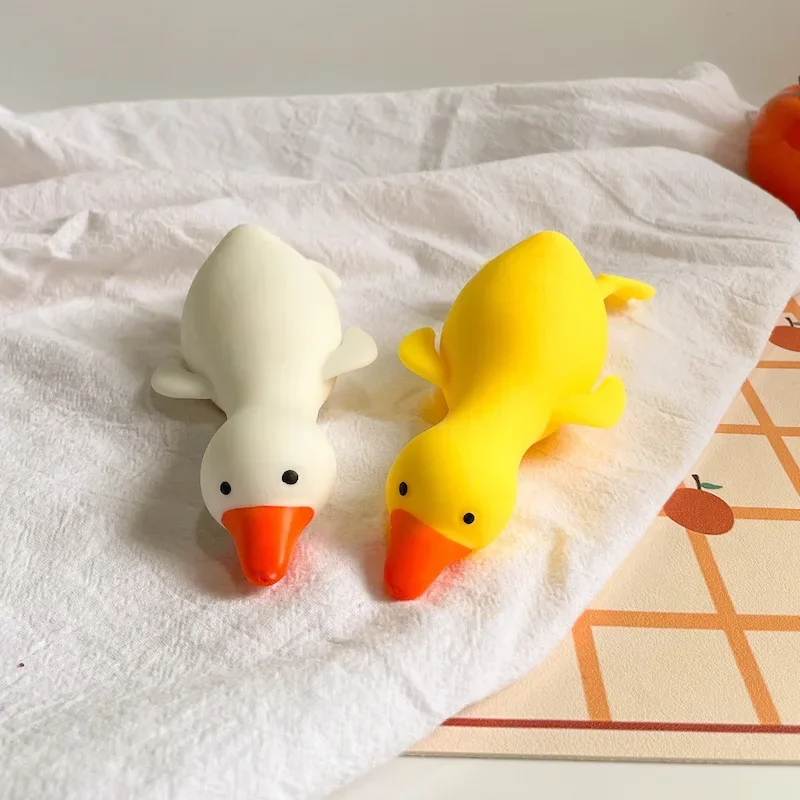 Brinquedo de apertar de pato kawaii, brinquedos elásticos para alívio do estresse para adultos e crianças, presente de festa de animal fofo
