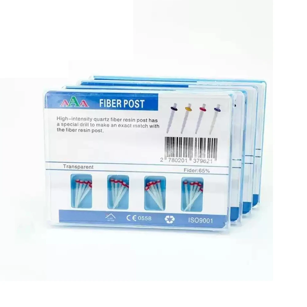 Multi-sizes Dental Fiber Post With Drill Kit Straight Screw Quartz Glass Fiber Resin Post Root Canal Tooth Restorative Materials