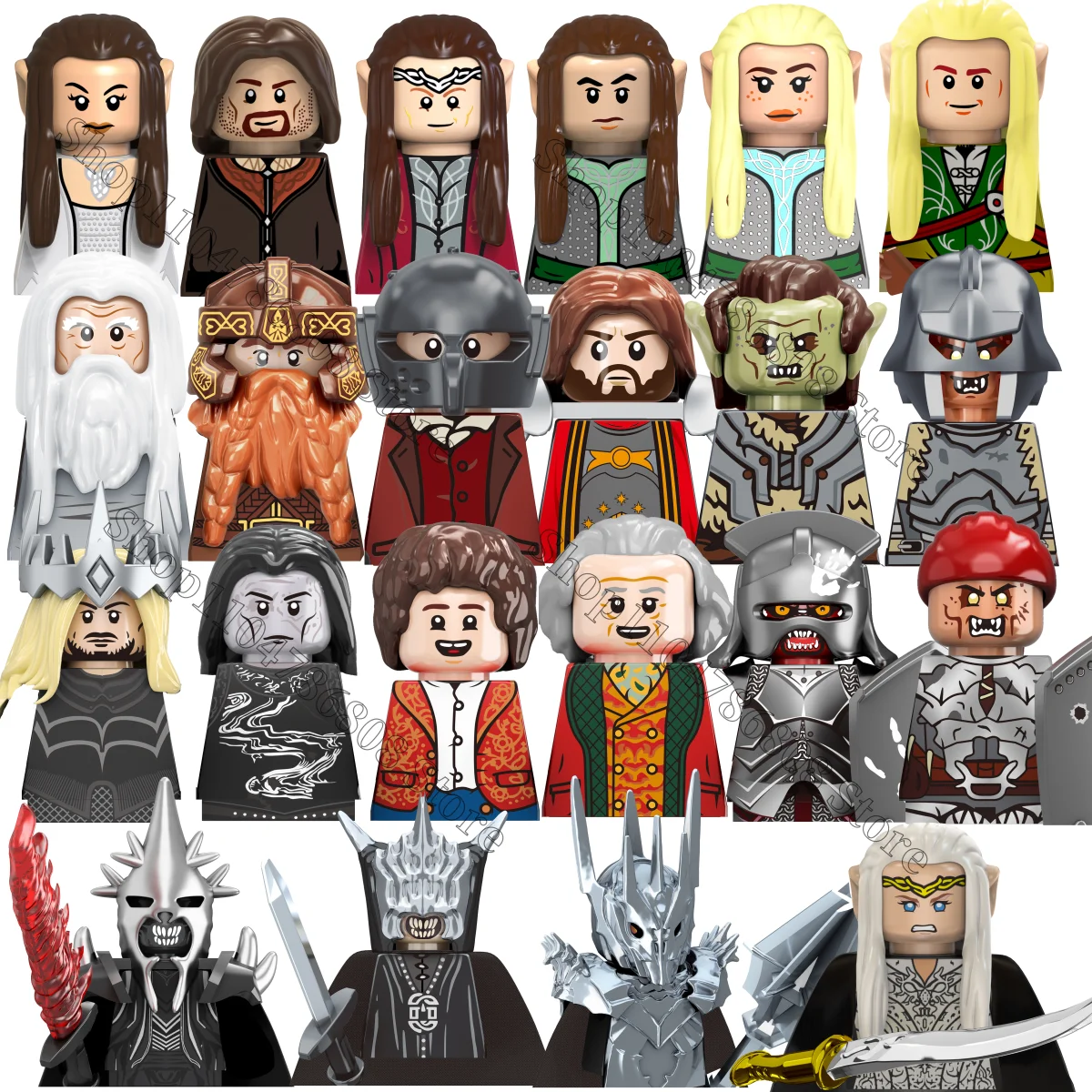 Фигурка аниме «Властелин колец» Урук-хай Боромир ORCS, модель, строительные блоки, детский подарок, кирпичные игрушки