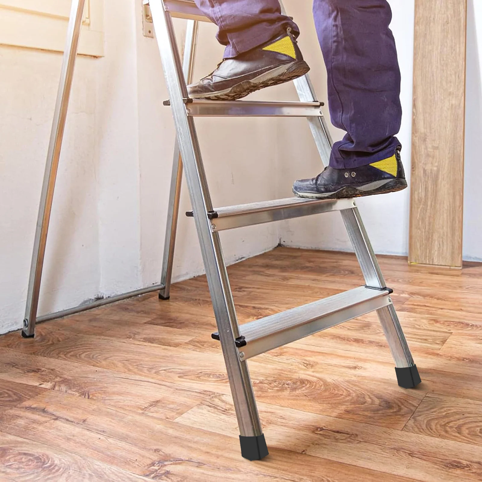 2 pezzi piedini non scaletta coperture in gomma 2X4 cm poggiapiedi per scale domestiche scaletta pieghevole pavimento antiscivolo