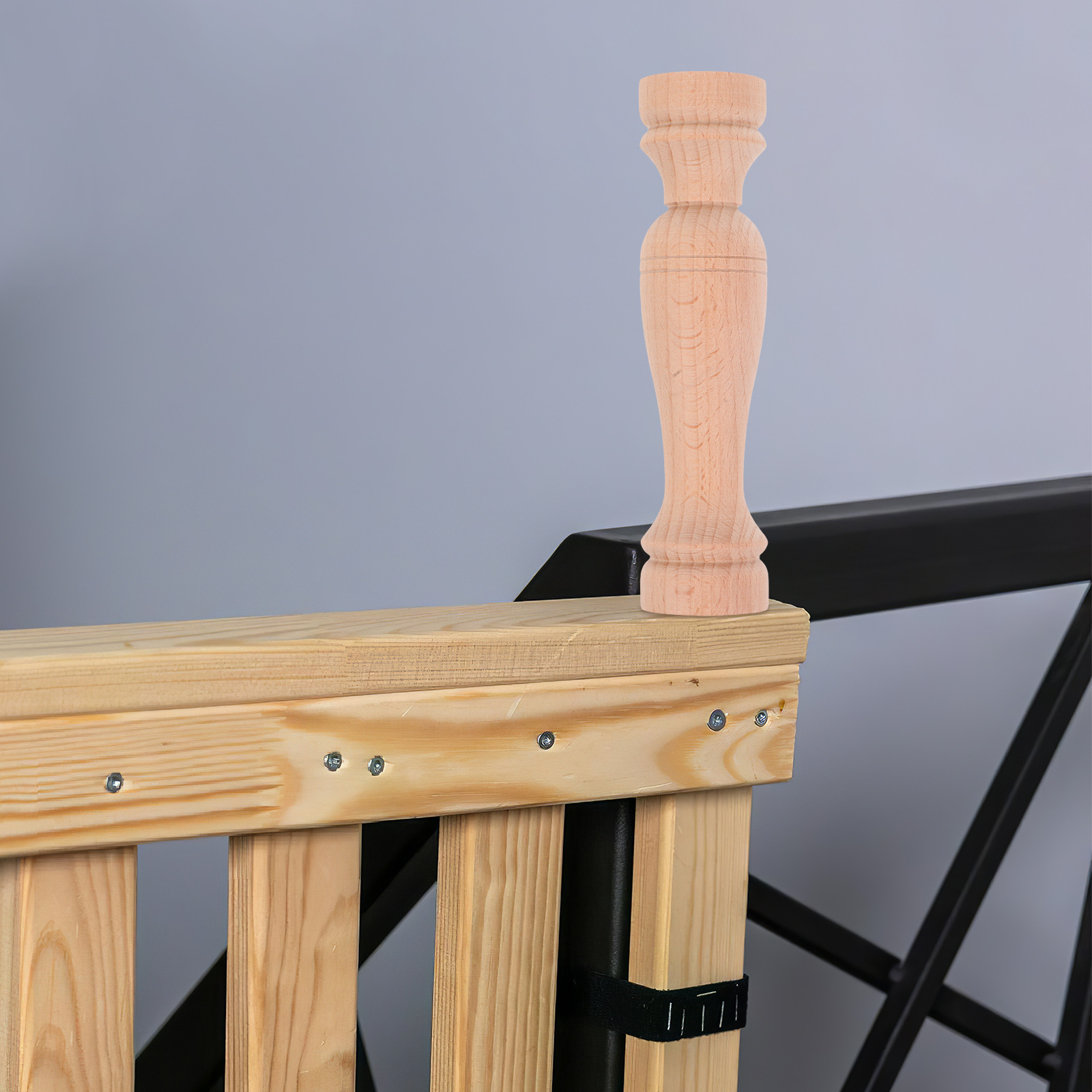 Dekorative Baluster aus massivem Holz, römisches Säulen-Design für Treppenhaus, Innengeländer, DIY-Möbel, Dekorationsteile, Treppenspindeln