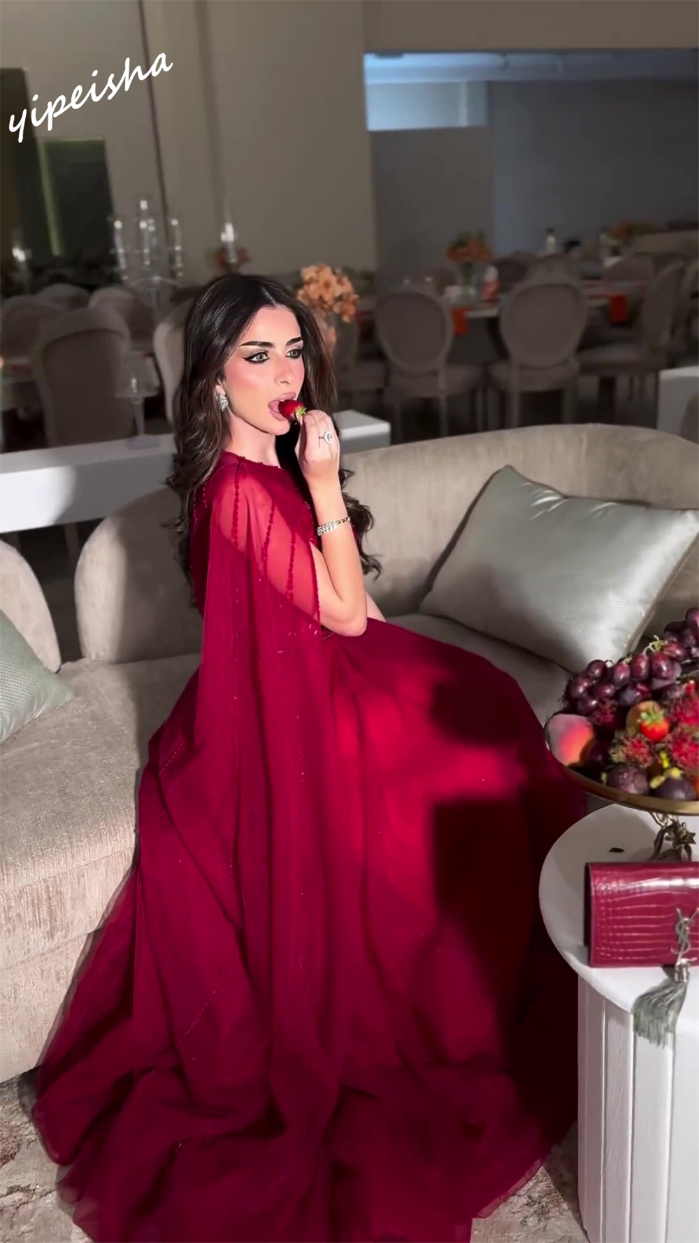 Personalizado Sparkle Jewel A-line até o chão e saias de lantejoulas tule personalizado