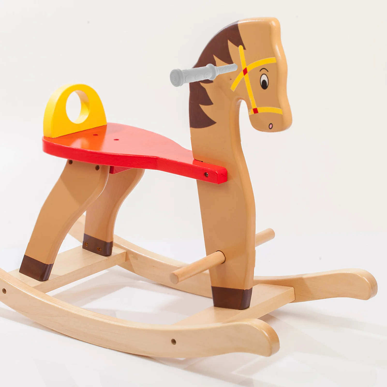 Punho de plástico para brinquedos de cavalo crianças brinquedo lidar com balanço equitação lidar com móveis do bebê plástico universal alças rosqueadas