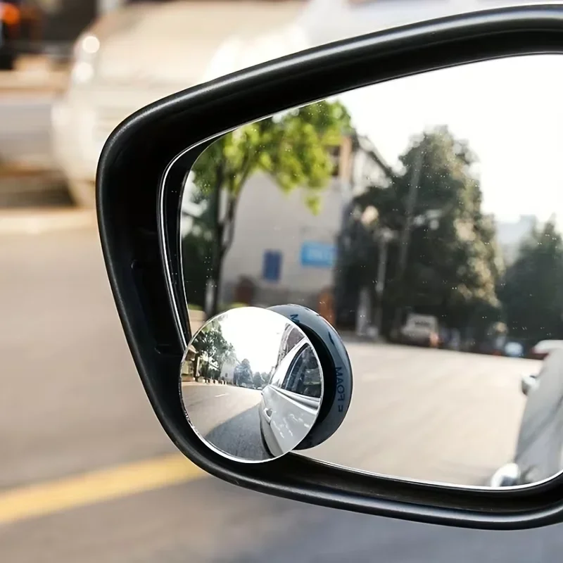 Car Blind Spot Mirror Mounted No Border Small Circular Rearview Mirror High-definition Blind Spot Auxiliary Observation Mirrors