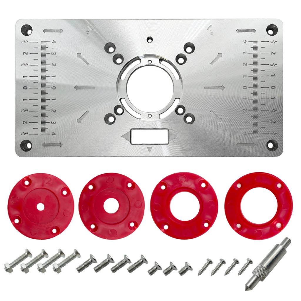 Enrutador de aluminio multifuncional, mesa de fresado, placa de inserción, recortadora, máquina de grabado, herramientas de banco para carpintería