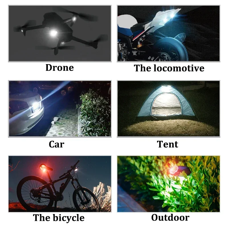 4 pçs sem fio led drone luz estroboscópica para motocicleta carro bicicleta controle remoto anti-colisão luz de advertência luz de sinal