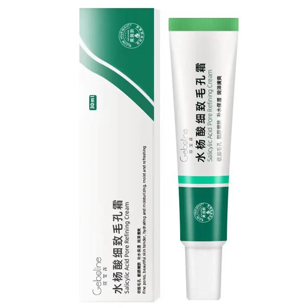 Salicylic Acid Pore Shrinking Cream, Quick Remove Blackehead Tighten Face Smooth Skin Elimination Large Pores Korean Care Produc
