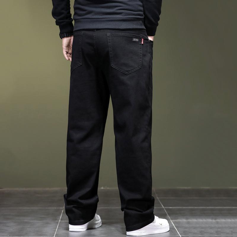 男黒ジーンズビッグサイズデニム生地パンツ太った人のための 45-150 キロ Hombre ワイドレッグジーンズパンタロンオム