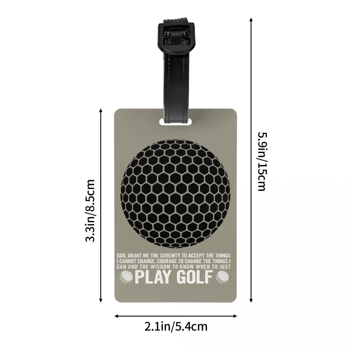 Etiqueta divertida personalizada del equipaje de la cita del golf con la etiqueta de identificación de la cubierta de privacidad de la tarjeta de nombre para la maleta del bolso de viaje