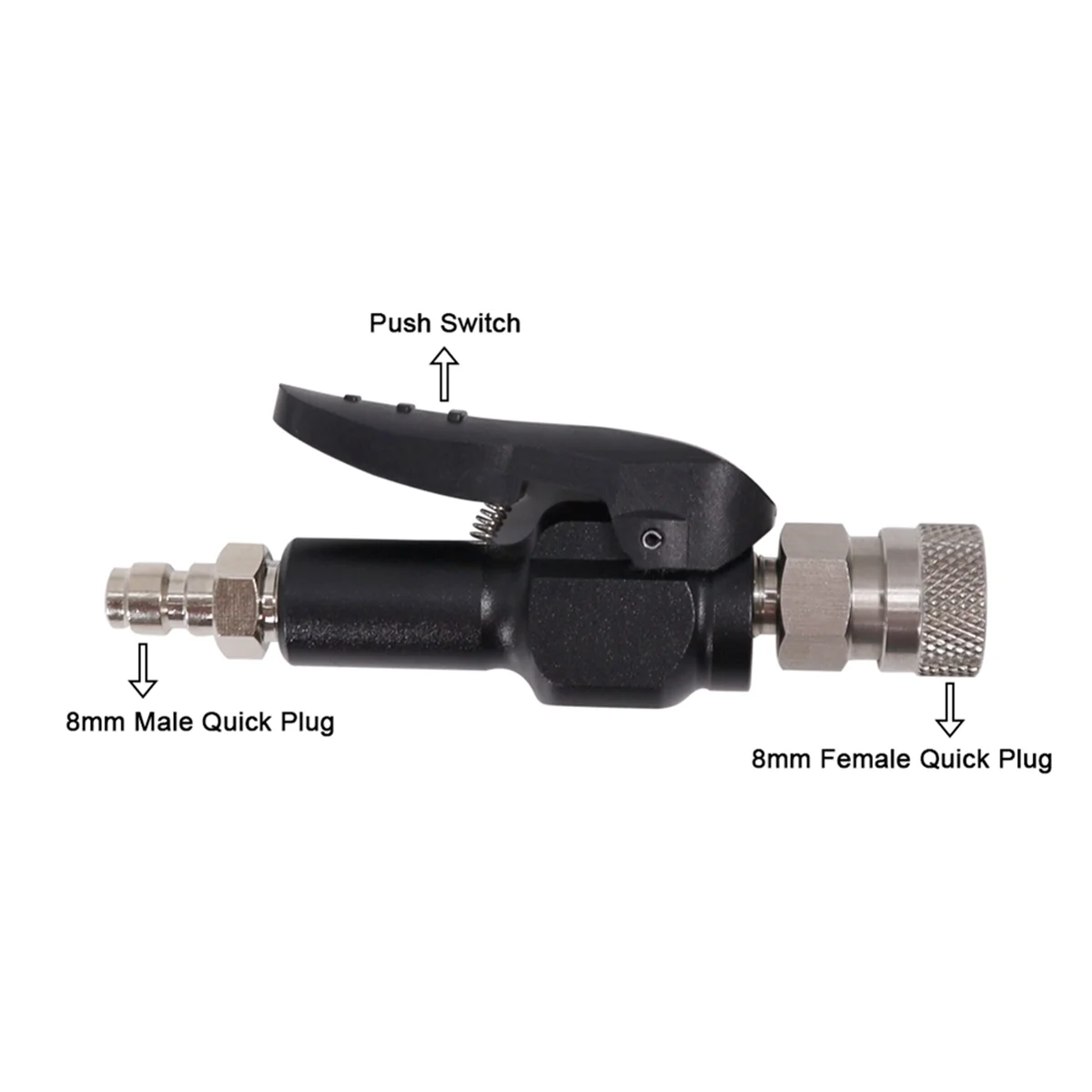 BABQ 300Bar Quick Inflation Connector Chuck บรรจุอะแดปเตอร์ 8 มม.ชายและหญิงหัว Quick Plug B