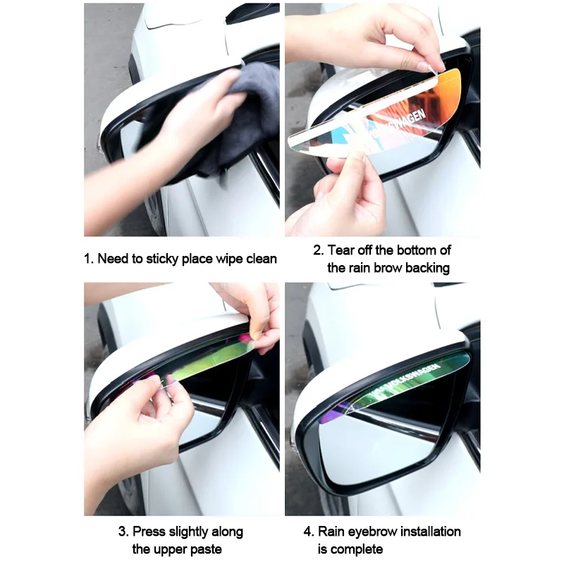 Seametal 2 pçs espelho retrovisor do carro escudo de chuva chuva sobrancelha universal espelho retrovisor lateral chuva sobrancelha escudo capa à prova de chuva
