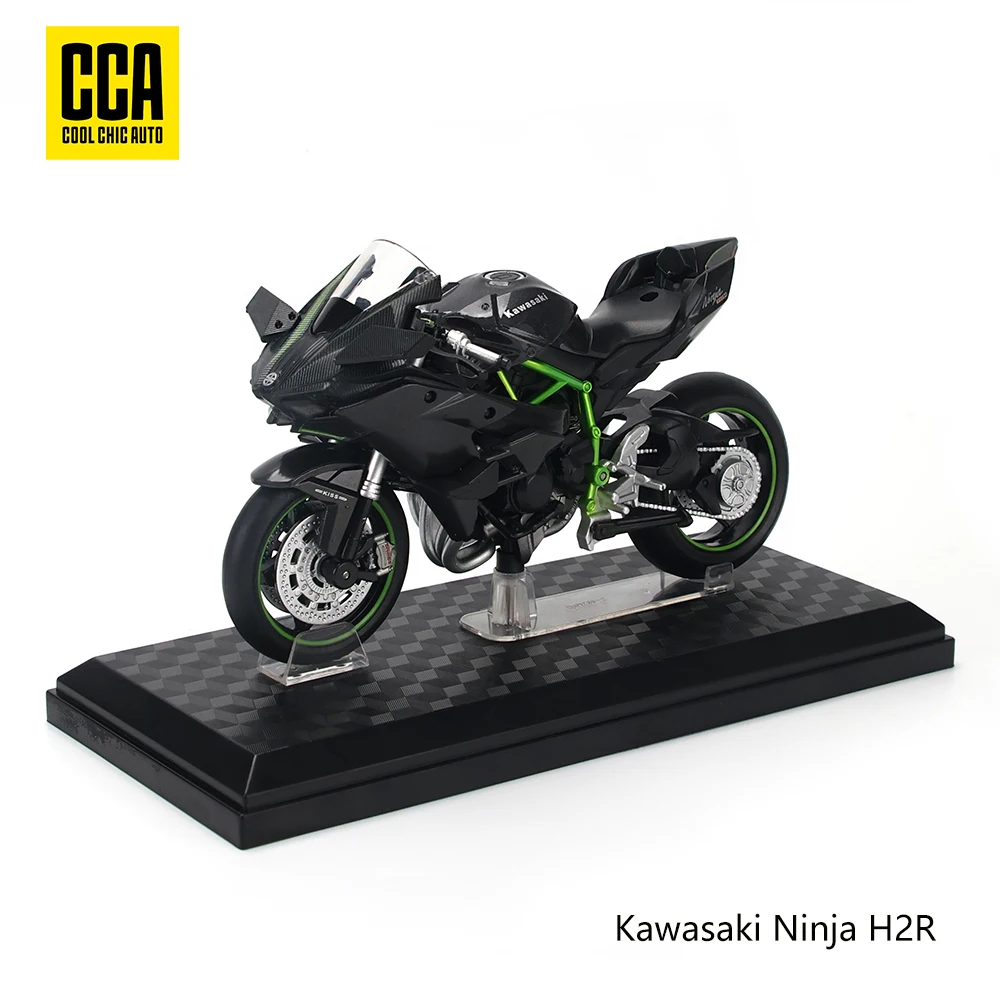 MSZ CCA 1:12 Kawasaki Ninja H2R con modelo de motocicleta de coche fundido a presión de aleación base, regalo de juguete, modelo de motocicleta estática fundida a presión