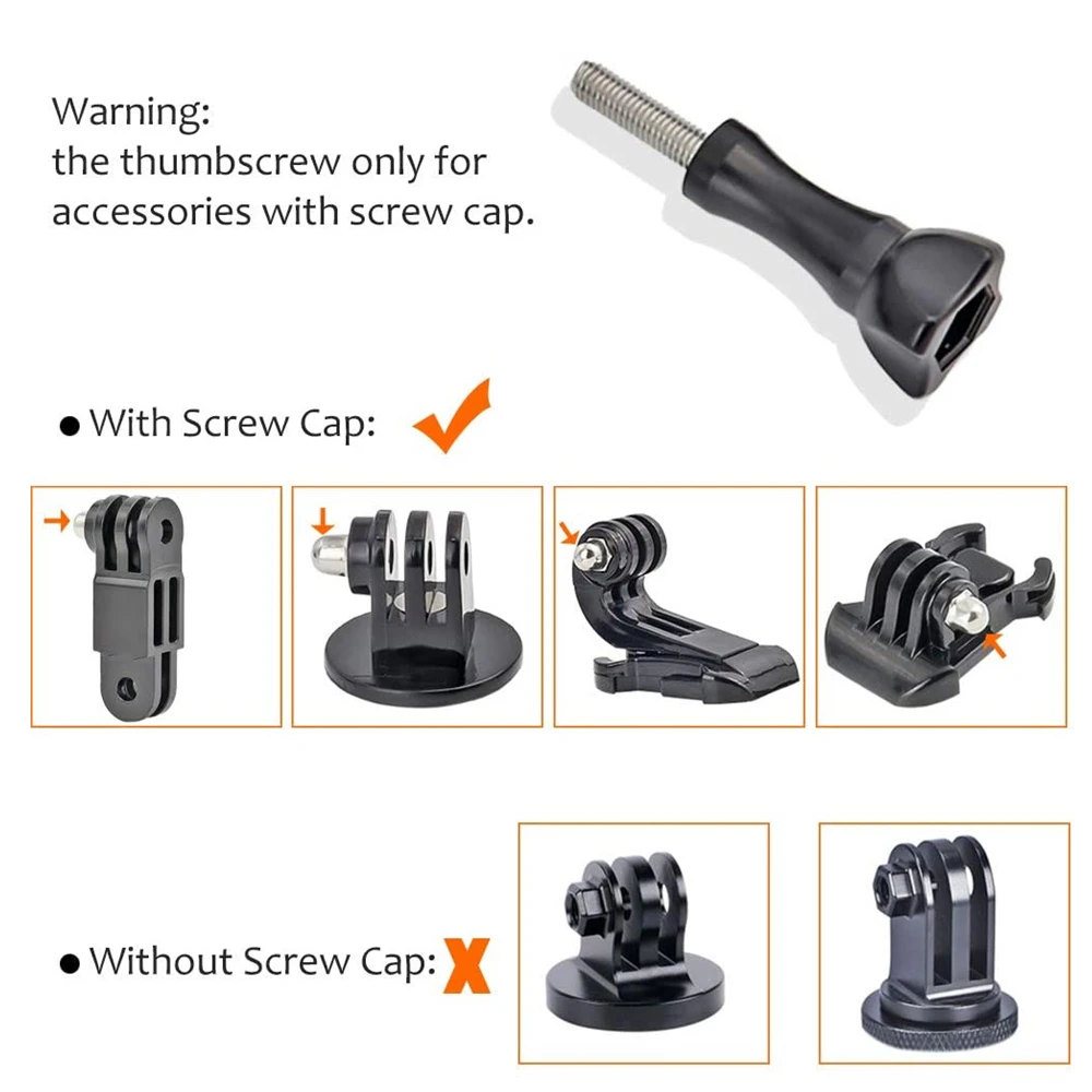Soporte de juntas rectas de brazo de ajuste largo y corto para Gopro Hero 12 11 10 9 8 7 6 5 Session SJCAM yi 4K Eken Go Pro Accesorios