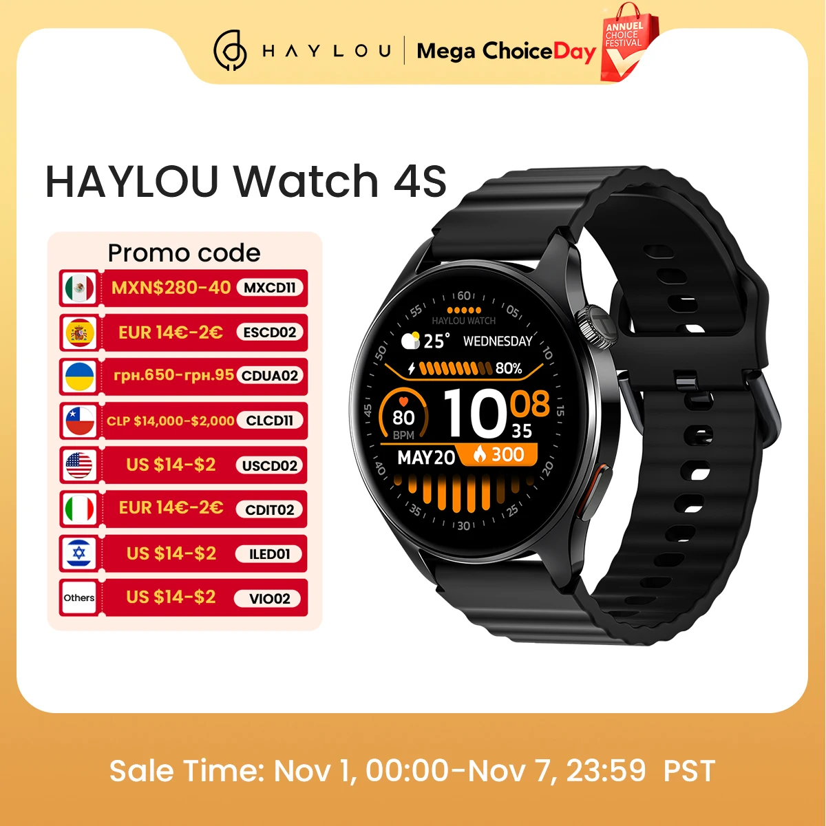 HAYLOU Watch 4S GPS Smartwatch 1,43-дюймовый HD AMOLED-дисплей 5 спутниковых GPS-позиционирования 120 режимов тренировок Спорт Фитнес Смарт-часы