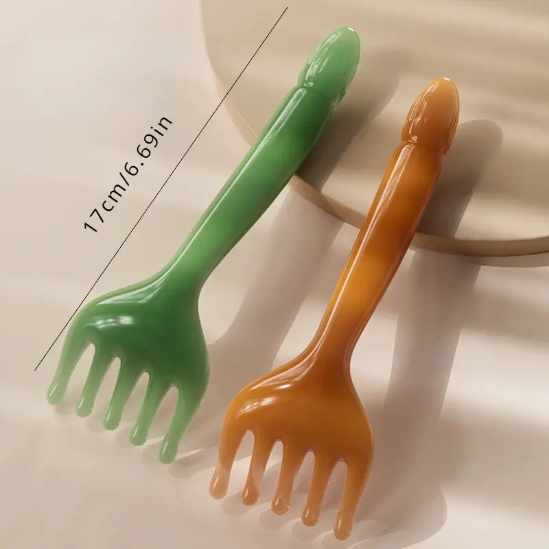 เรซิ่น 5-Claw หัวนวดสําหรับ Body HEAD Massager หนังศีรษะ Gua Sha สําหรับคอขานวด Scraping Stick น้ําเหลืองนวดเครื่องมือ