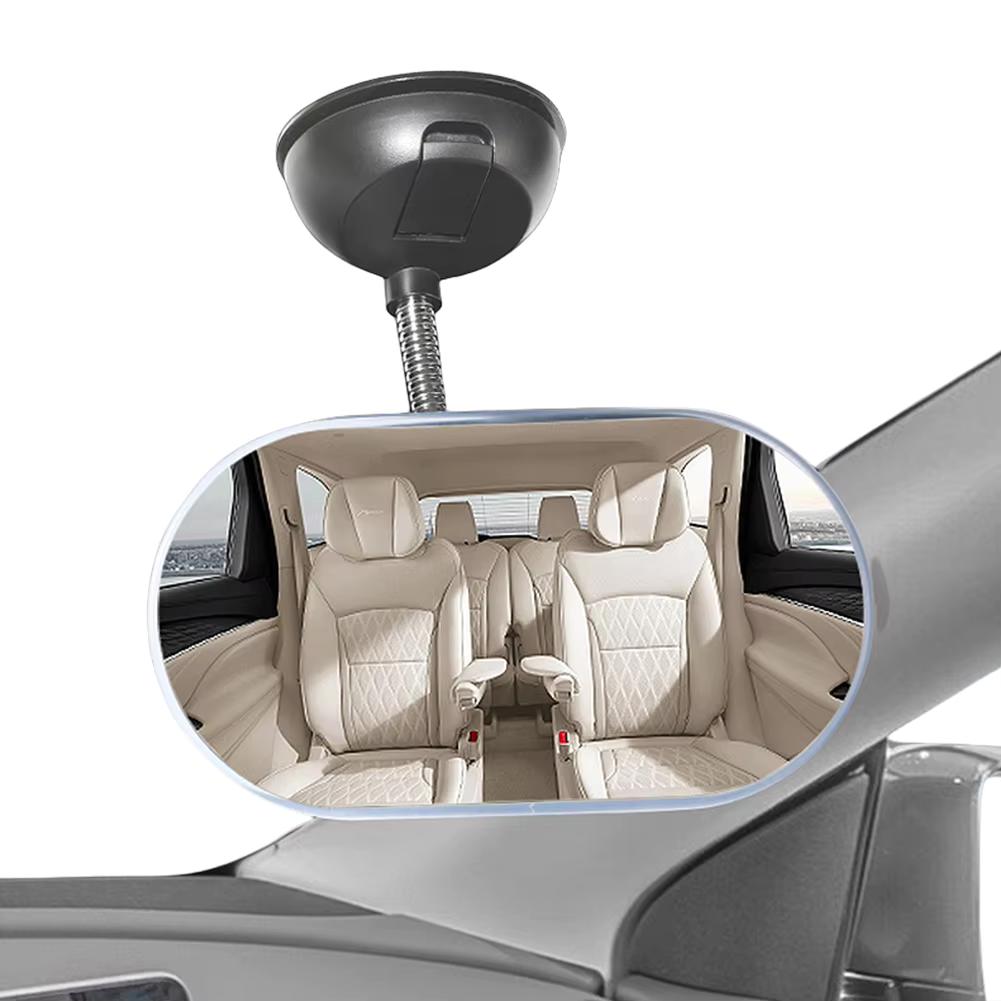Espelho retrovisor ajustável do carro para crianças, ventosa, espelhos interiores, assento traseiro do monitor, ângulo de segurança, acessórios do bebê