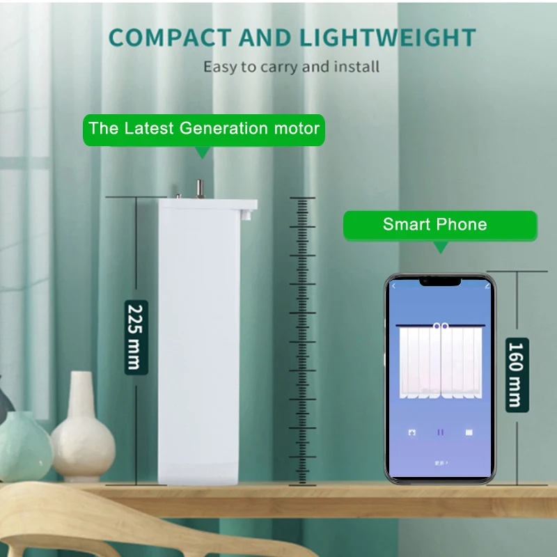 ใหม่ล่าสุด Tuya wifi ผ้าม่านเครื่องยนต์มอเตอร์สนับสนุน Alexa Google Alice ปรับแต่งไฟฟ้าผ้าม่านราง Cornice สําหรับ Smart Home