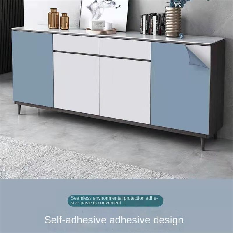 Película mate para decoración de cocina, papel tapiz de vinilo grueso autoadhesivo impermeable de Color sólido, pegatinas de pared para decoración del hogar y dormitorio