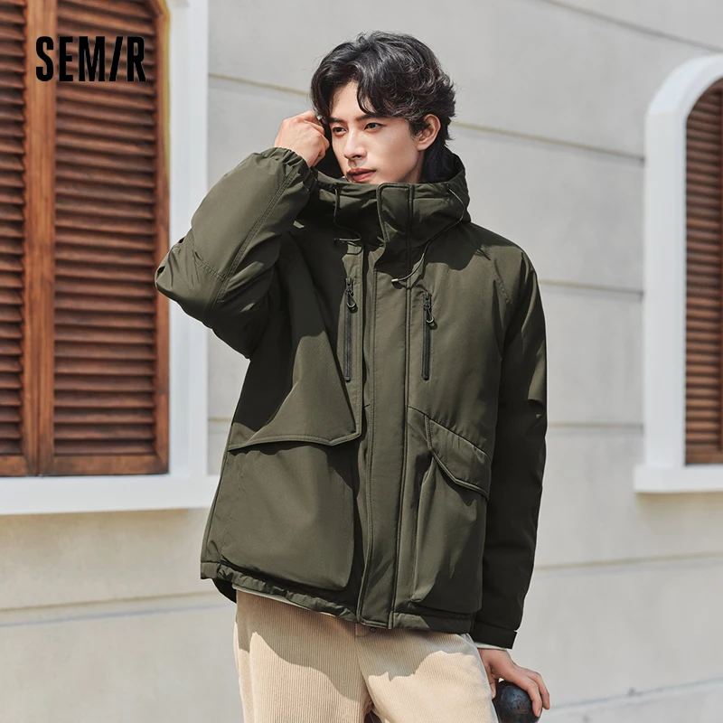 Semir Baumwolle gefütterte Jacke Herren 2024, Winter, wasserdicht, ölbeständig, schmutzabweisend und winddicht, Oberbekleidung, locker
