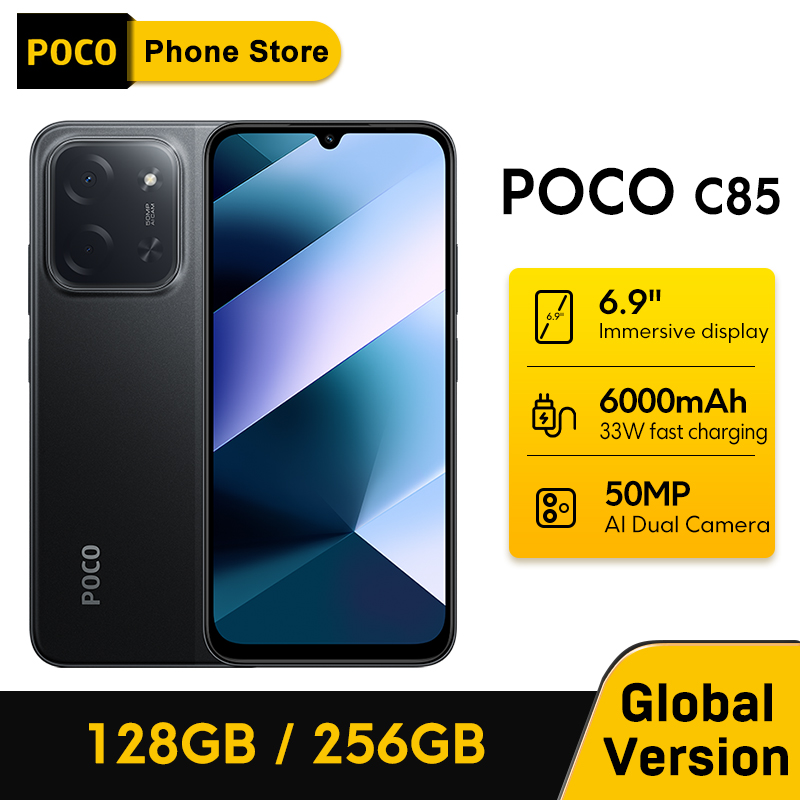 Новейший мобильный телефон POCO C85, глобальная версия, NFC 128/256 ГБ, MTK Helio G81, аккумулятор Ultra 6000 мАч, дисплей 6,9 дюйма, камера 50 МП