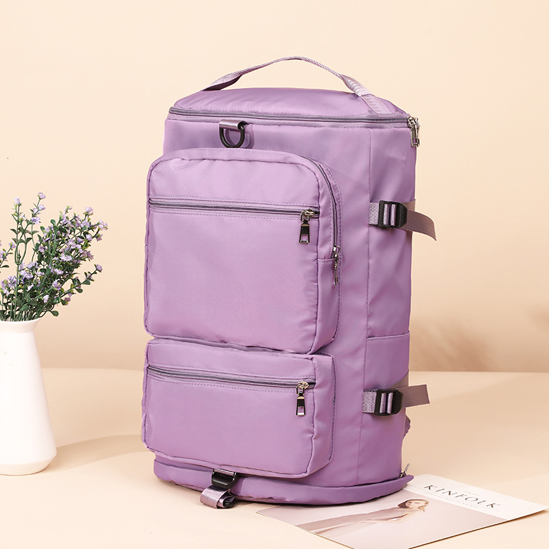 Ike marti grande capacidade feminina ombro mochila de viagem senhora fim de semana esportes yoga bagagem sacos com zíper multifuncional crossbody saco